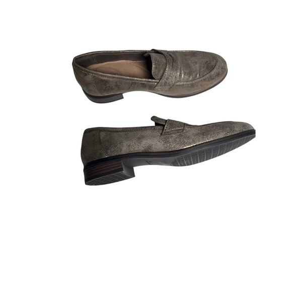Clarks Collection Loafers 7.5 Metallic Bronze Comfort Flats Driving Shoes - Picture 1 of 9